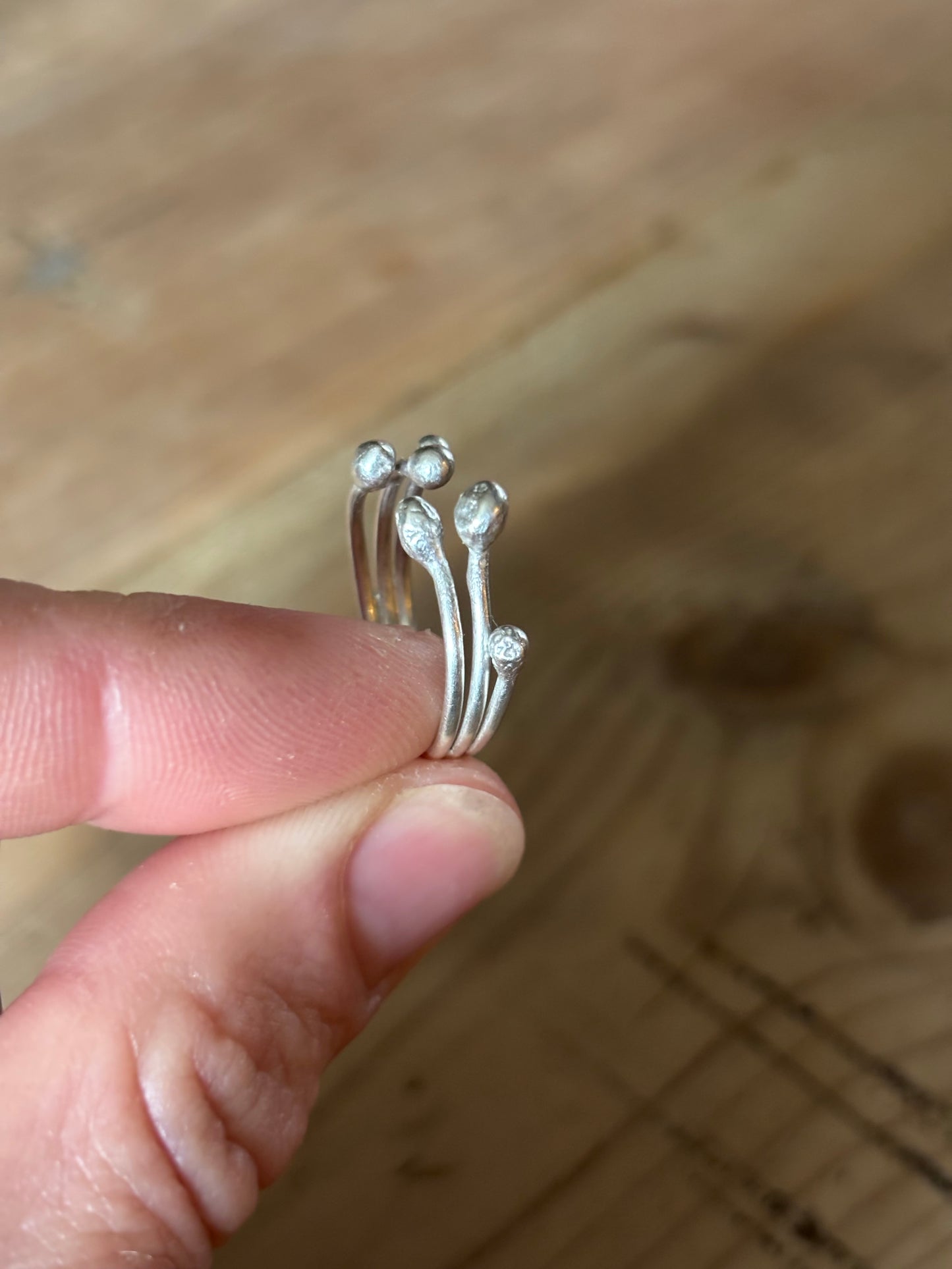 Sterling Silver Twigs and Berries Ring