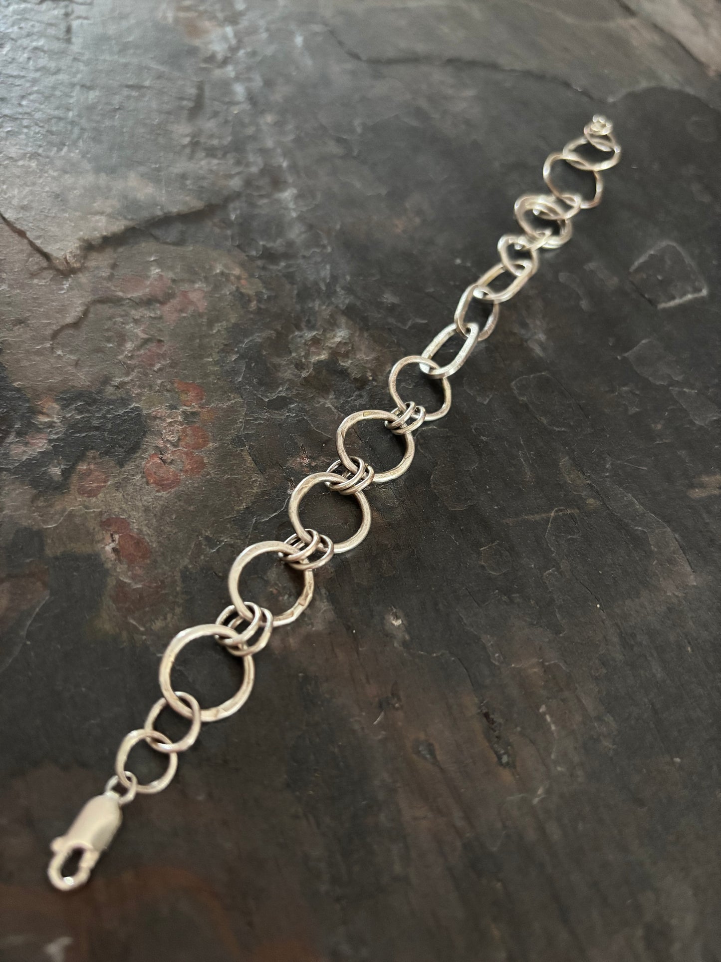 Oxidised Irregular Link Bracelet