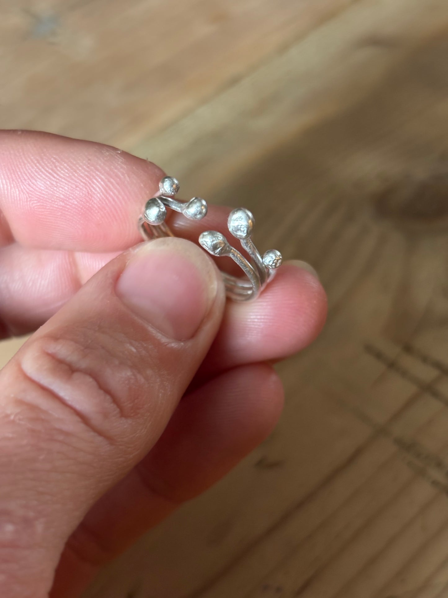 Sterling Silver Twigs and Berries Ring