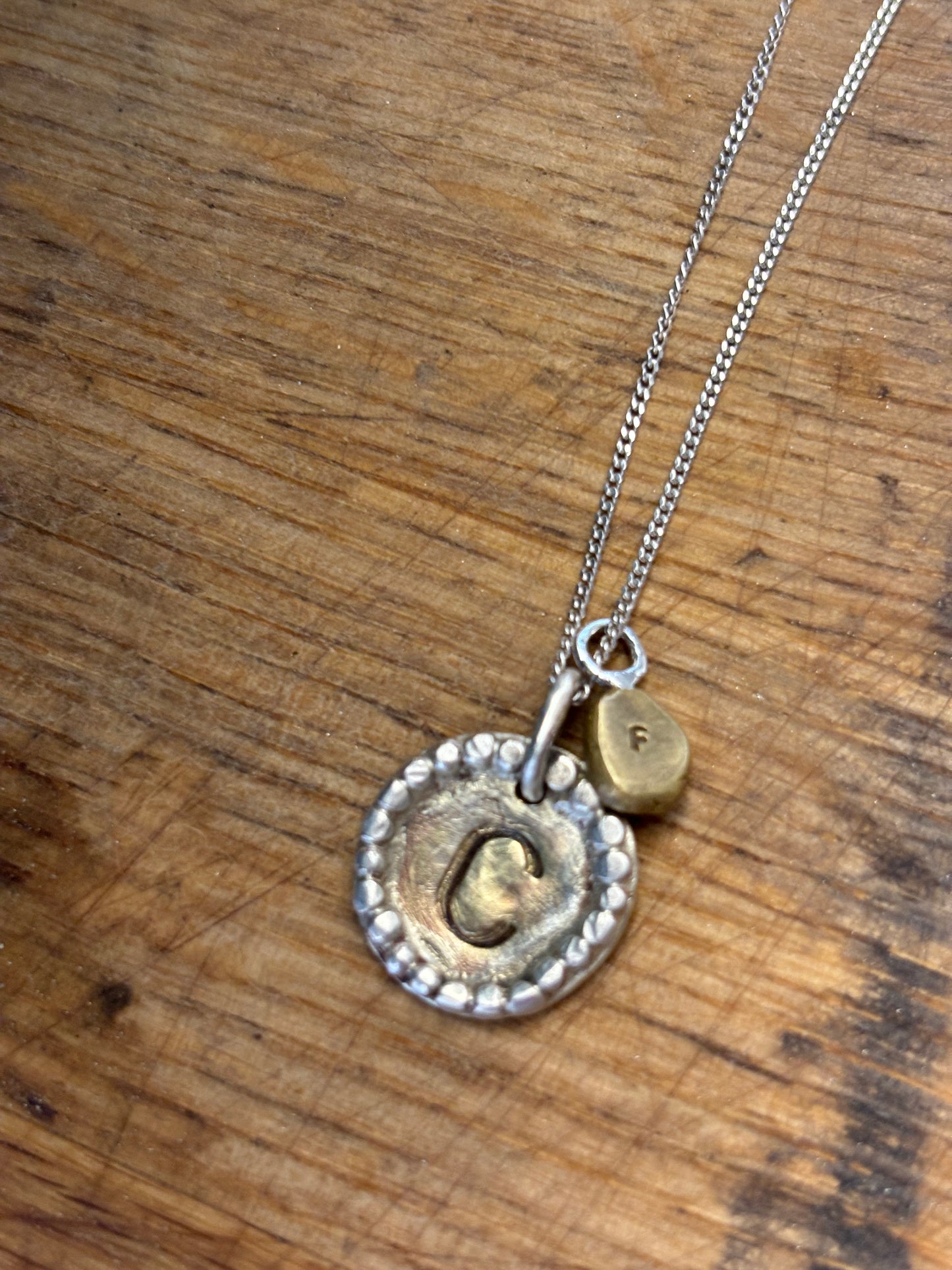 Personalised Sterling Silver Puddle Necklace