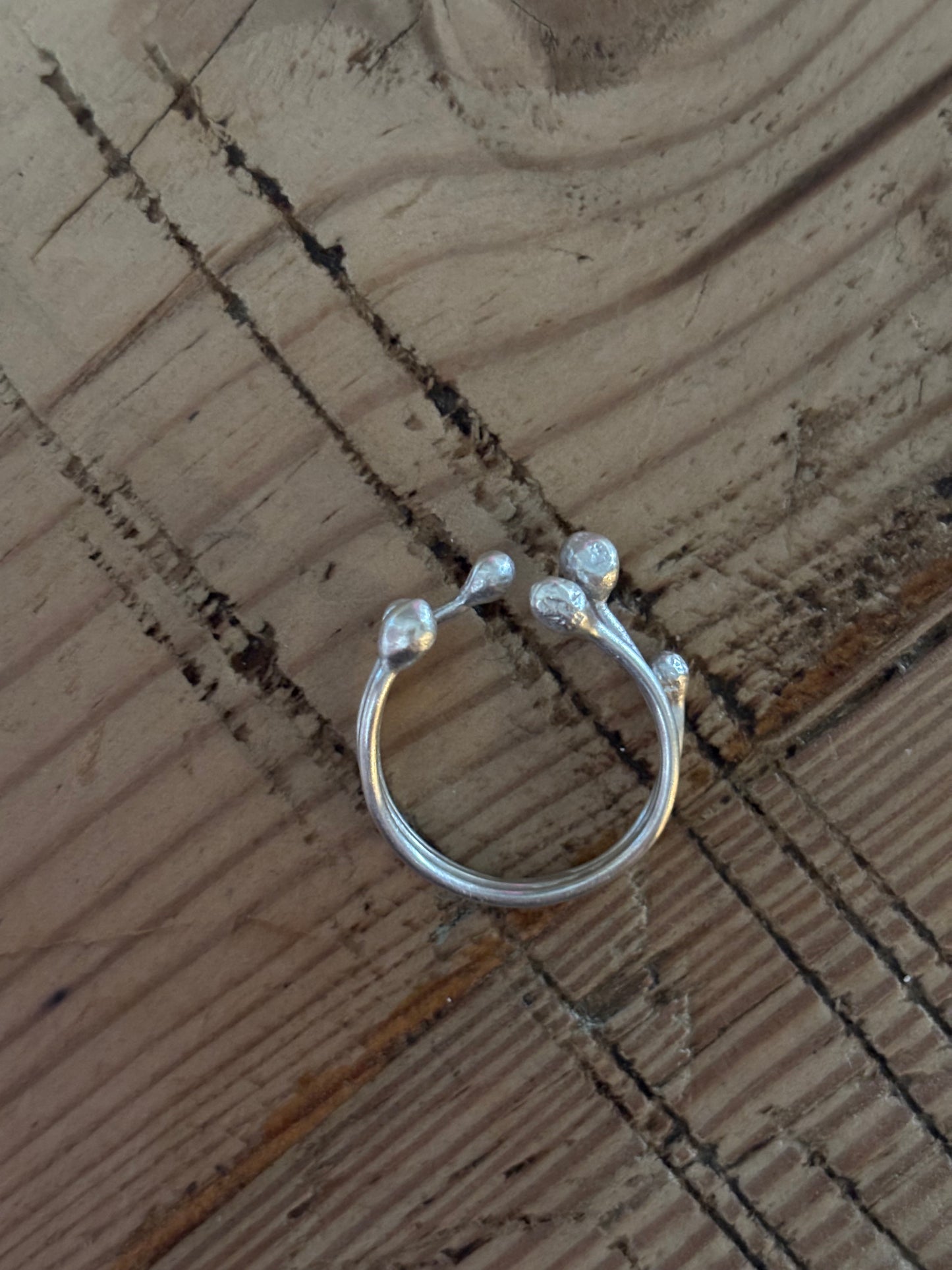Sterling Silver Twigs and Berries Ring