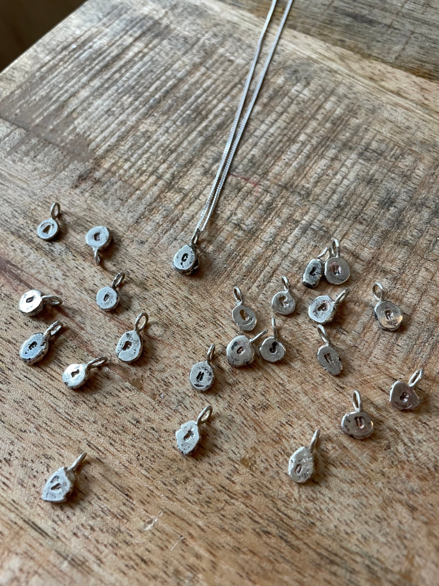 Sterling Silver or Brass Personalised Pebble Necklace
