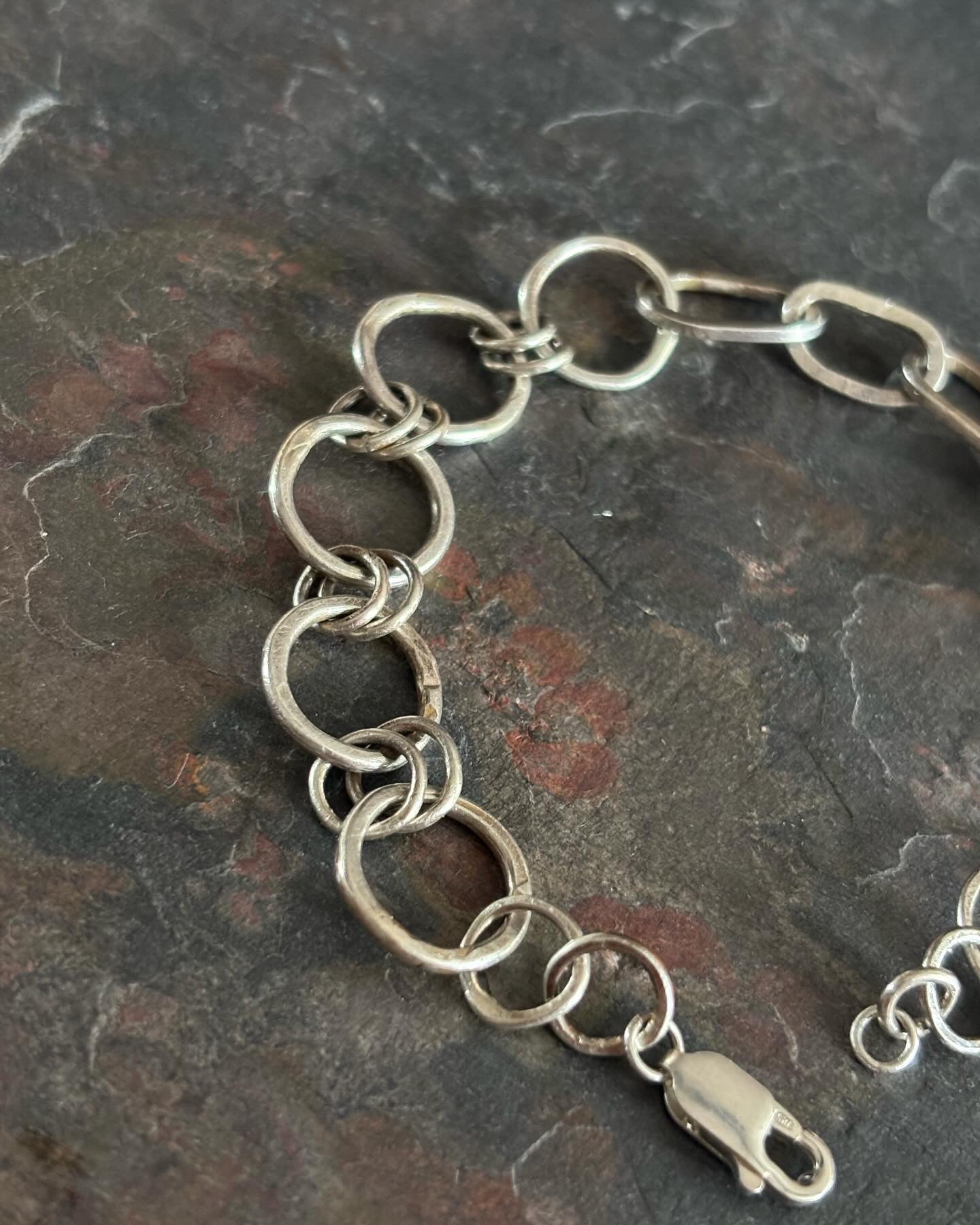 Oxidised Irregular Link Bracelet