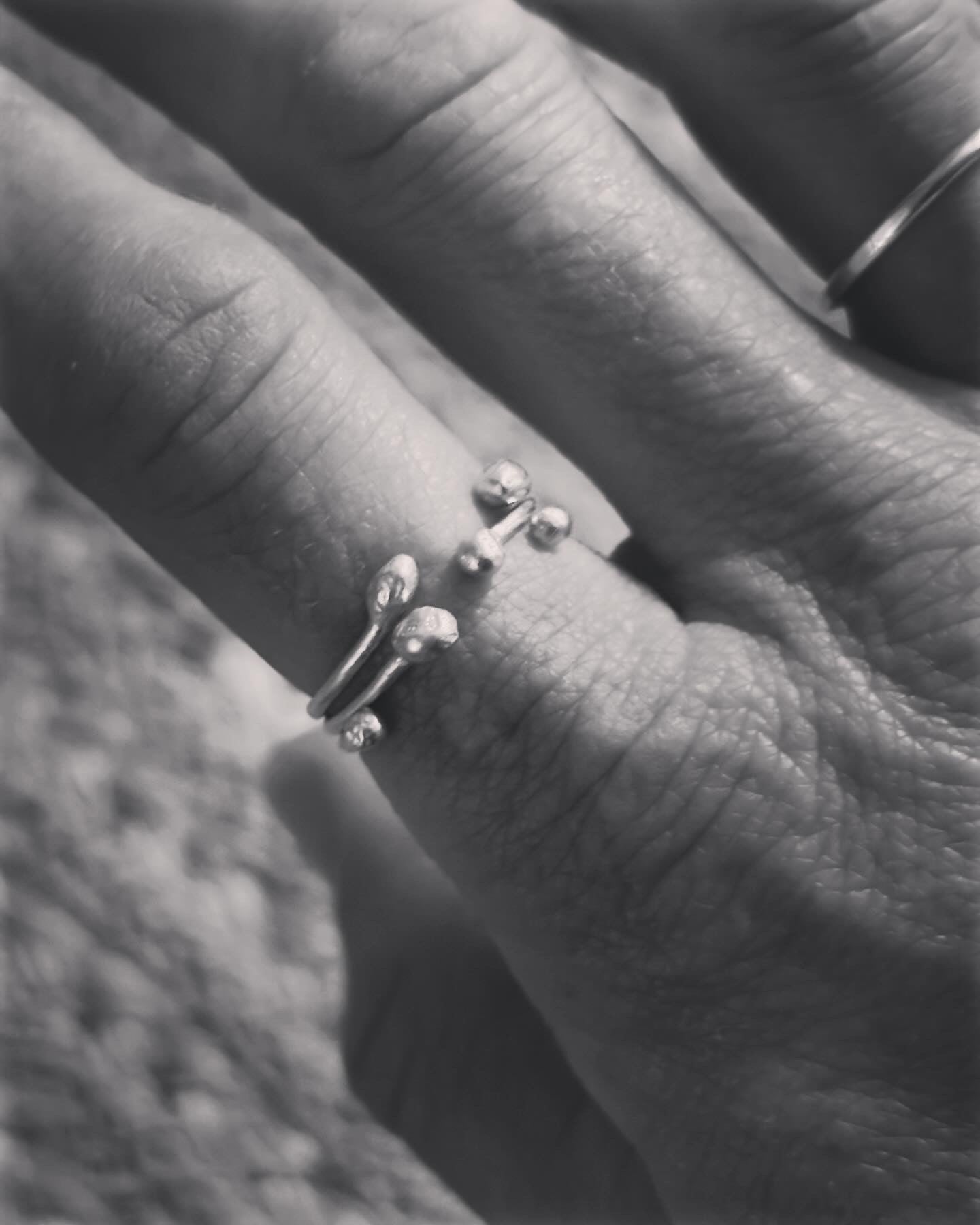 Sterling Silver Twigs and Berries Ring
