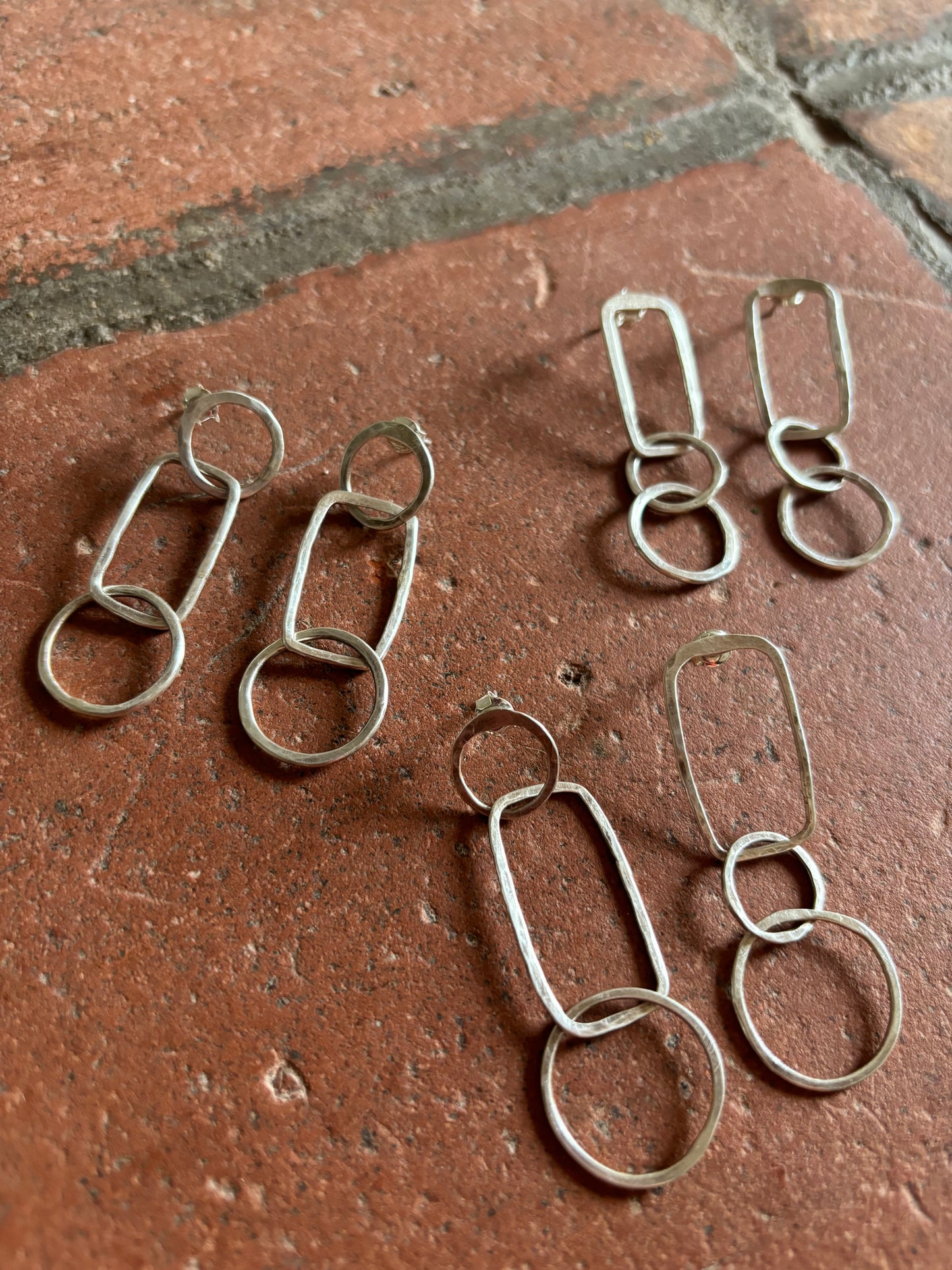 Sterling Silver Geometric Earrings