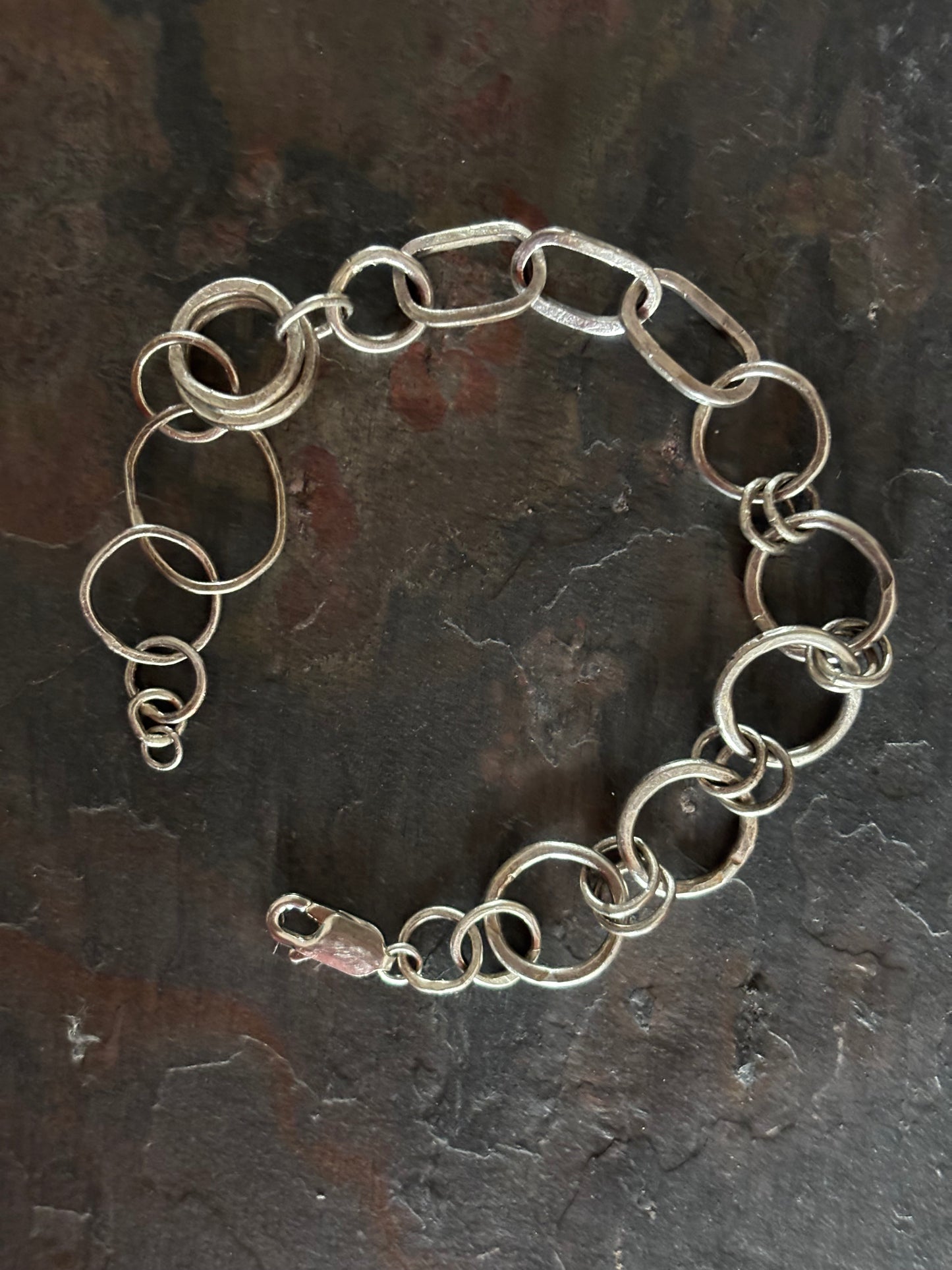 Oxidised Irregular Link Bracelet