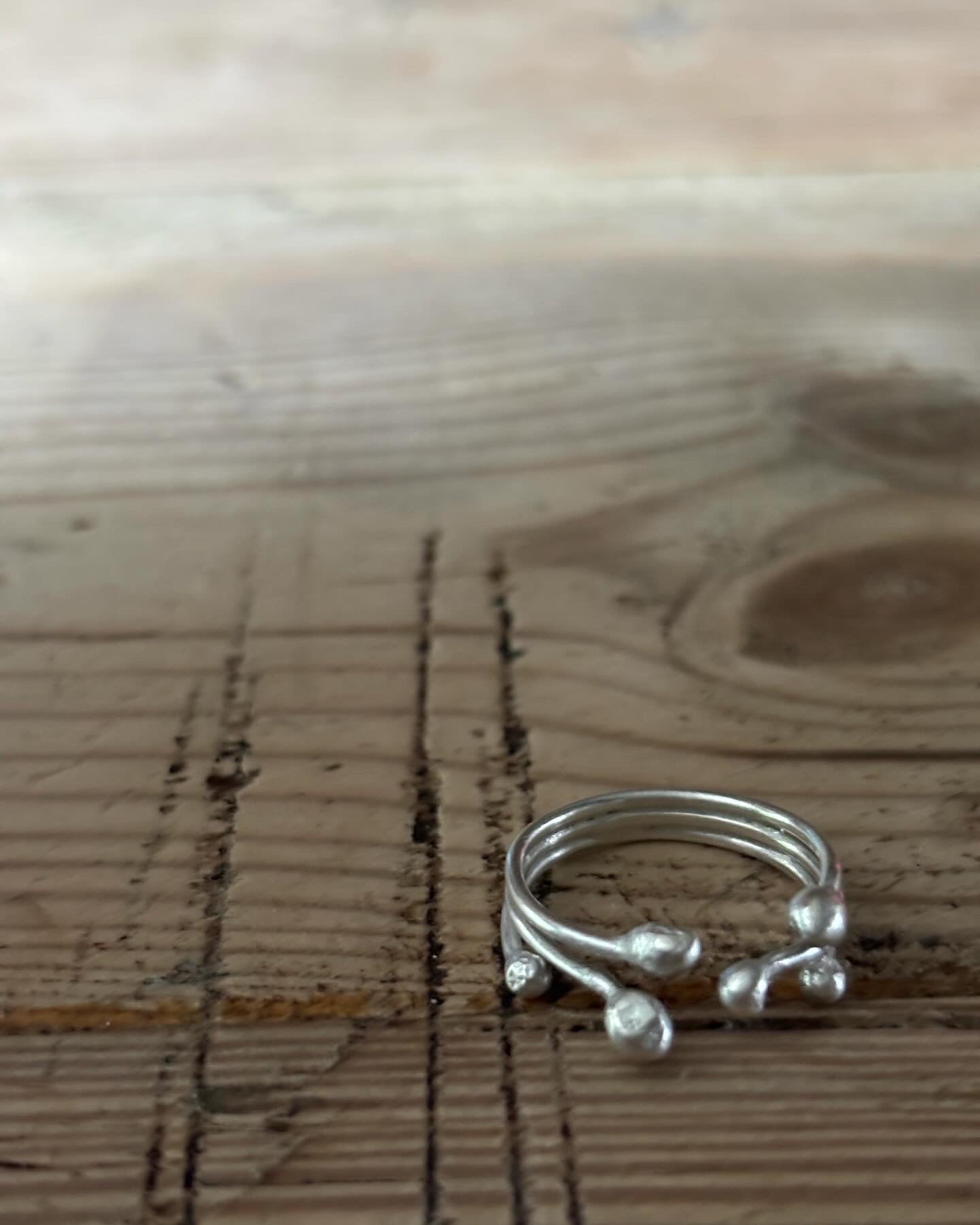 Sterling Silver Twigs and Berries Ring