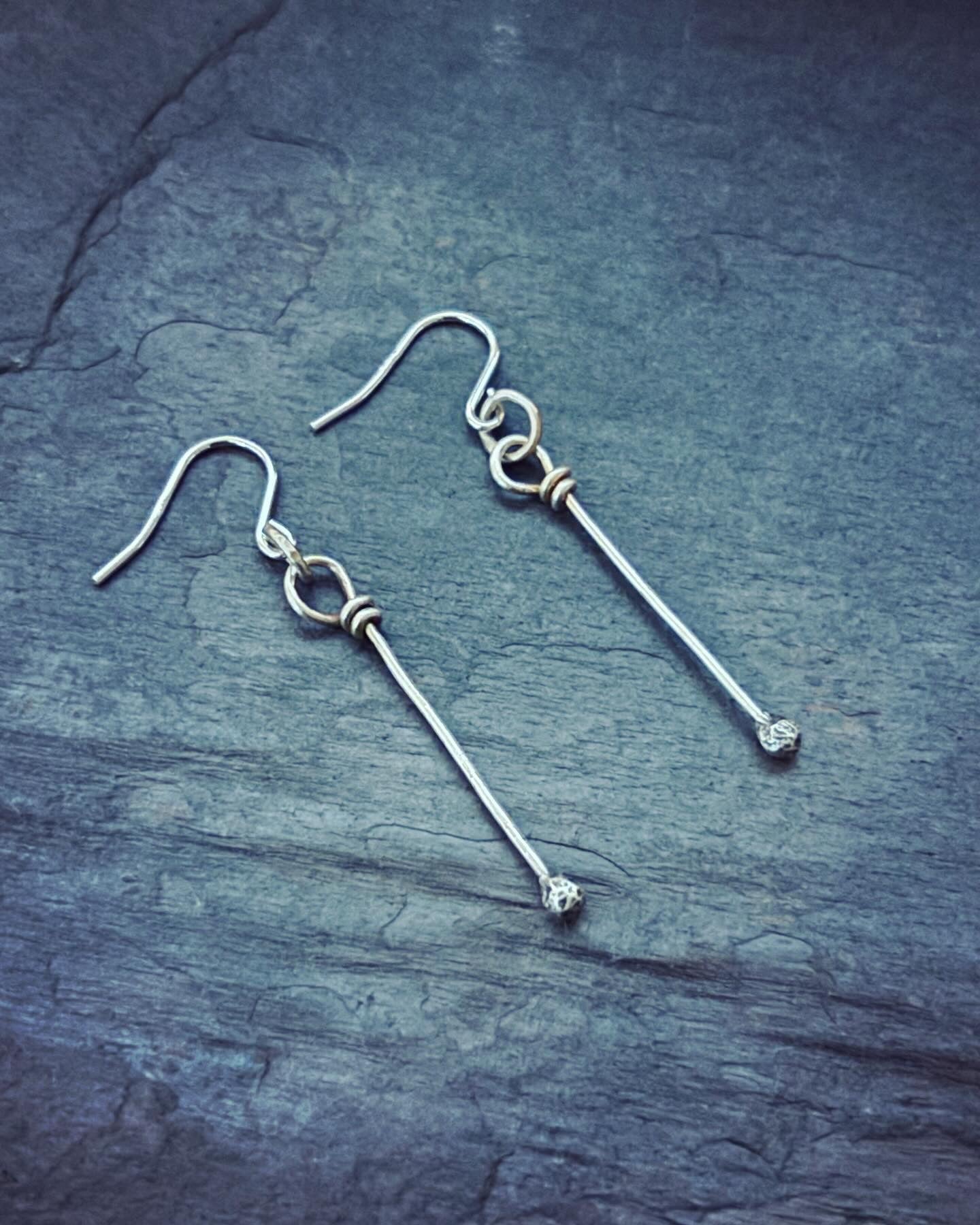 Sterling Silver Delicate Drop Earrings