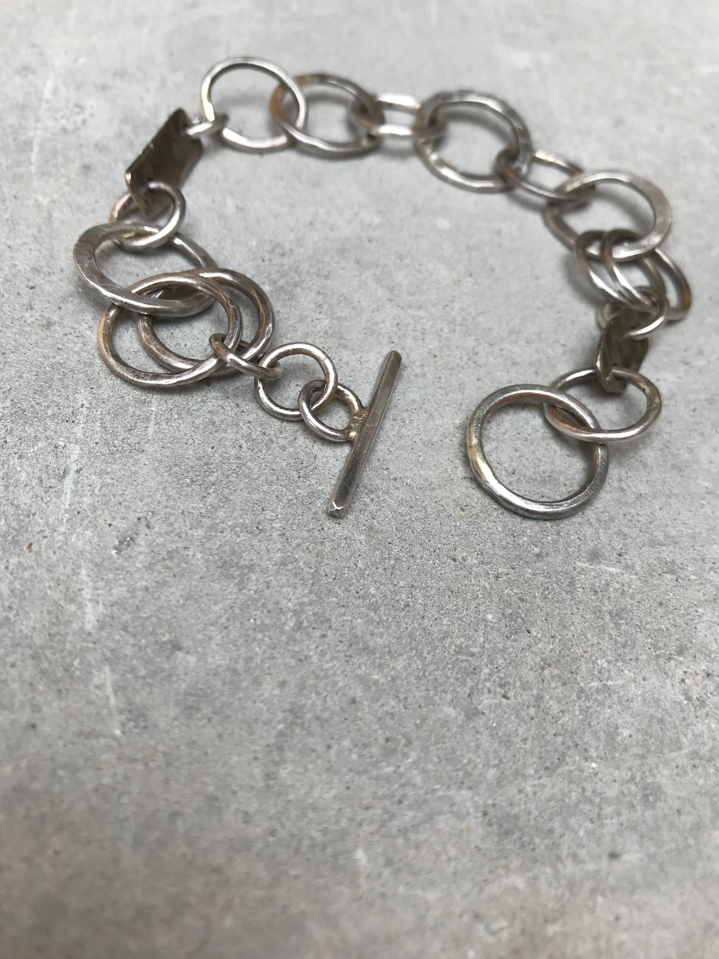 Multi Link Oxidised Bracelet