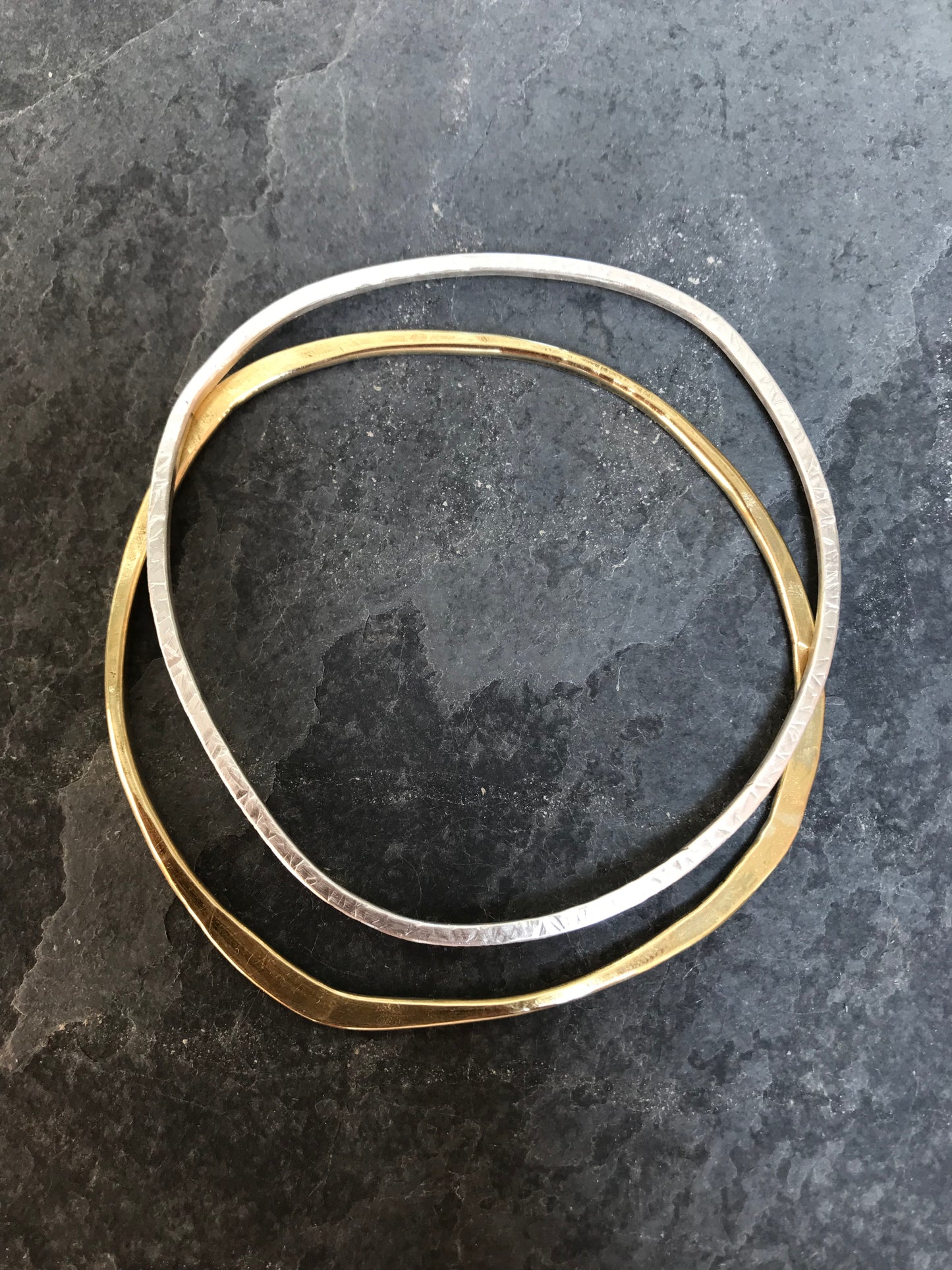 Sterling Silver Irregular Bangle