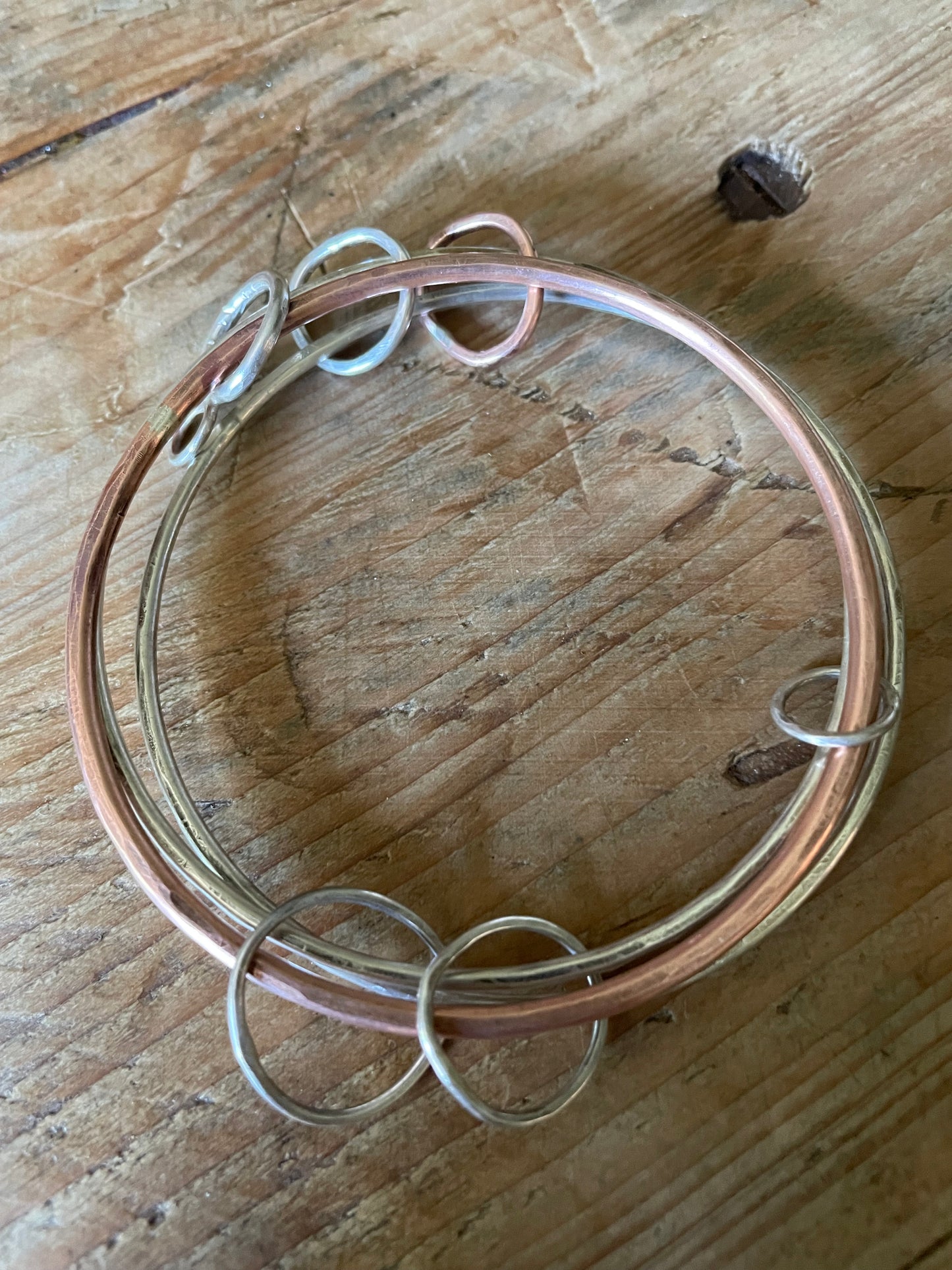 Silver/Brass or Copper Multi Bangle