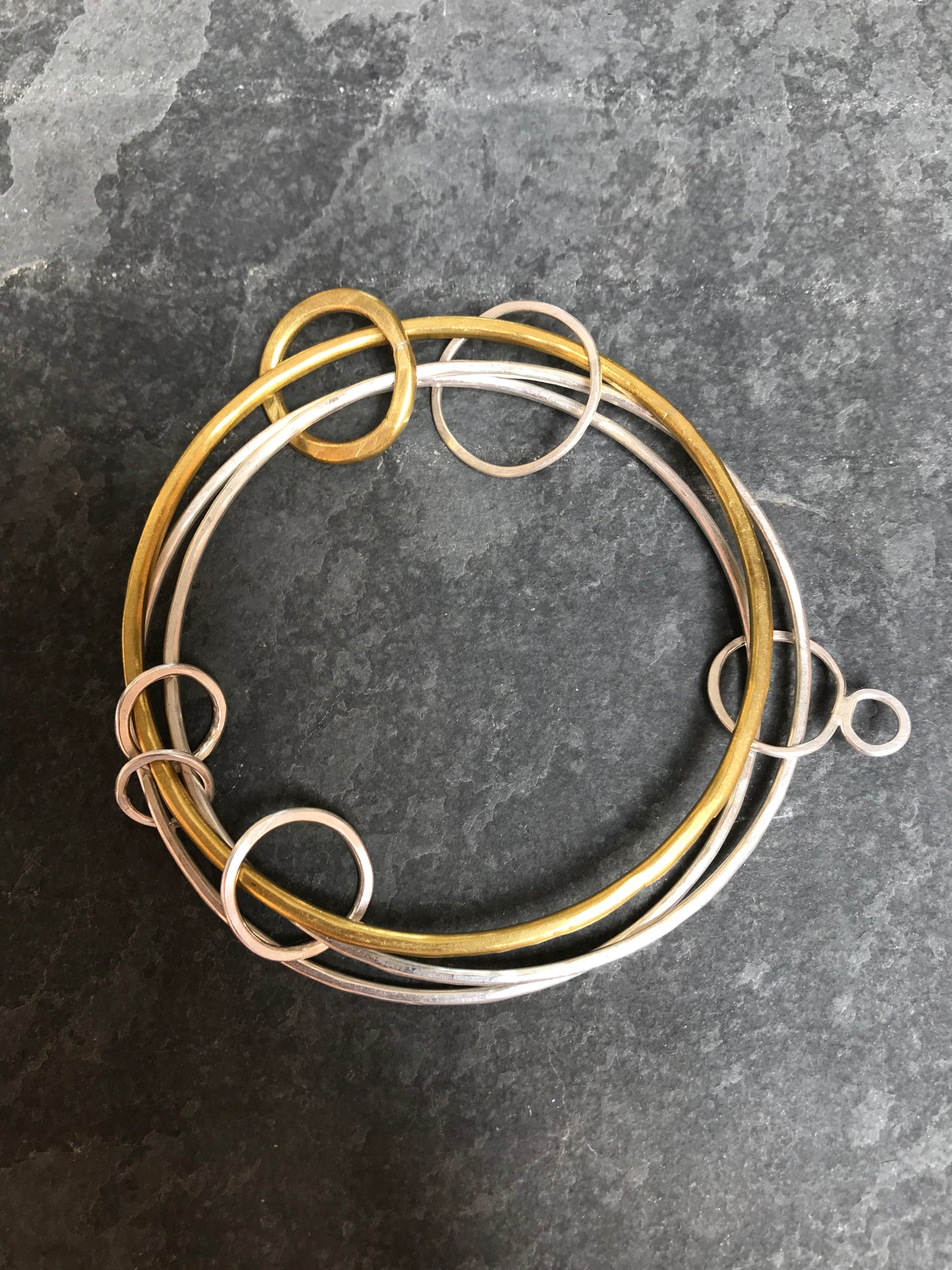 Silver/Brass or Copper Multi Bangle