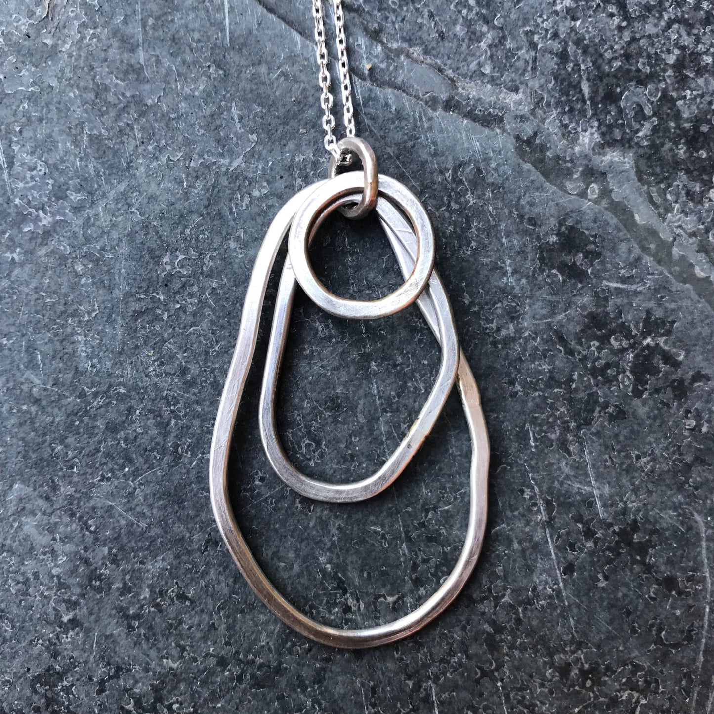 Sterling Silver 3 Irregular loops