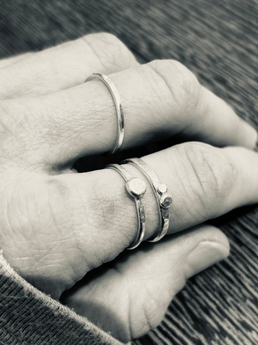 Sterling Silver Bobble Ring