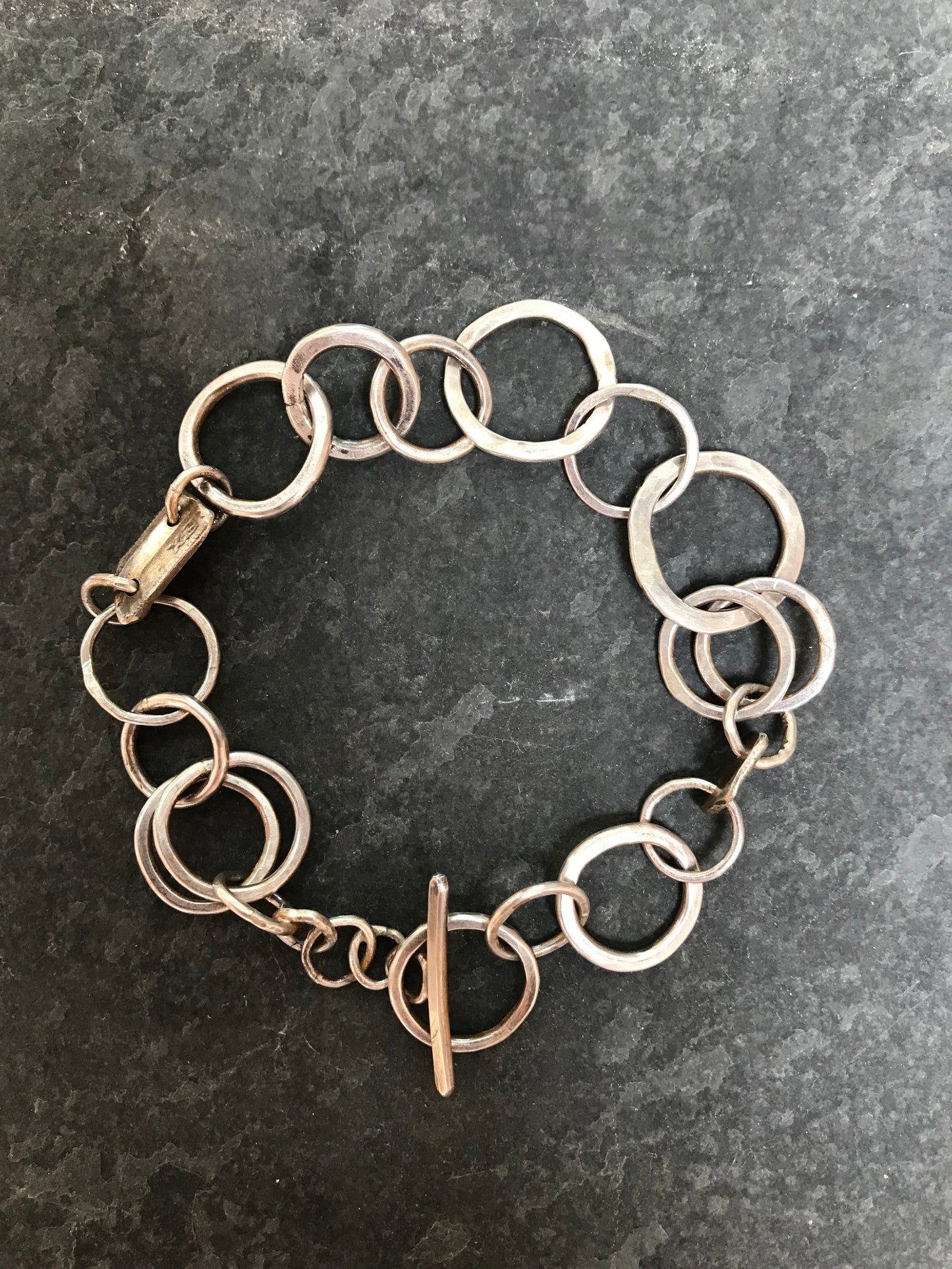 Multi Link Oxidised Bracelet