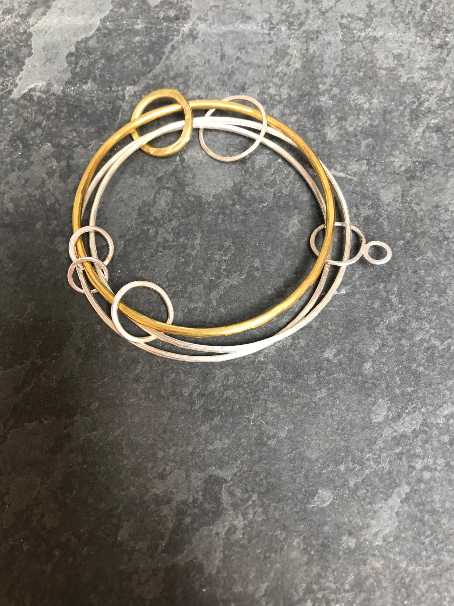 Silver/Brass or Copper Multi Bangle