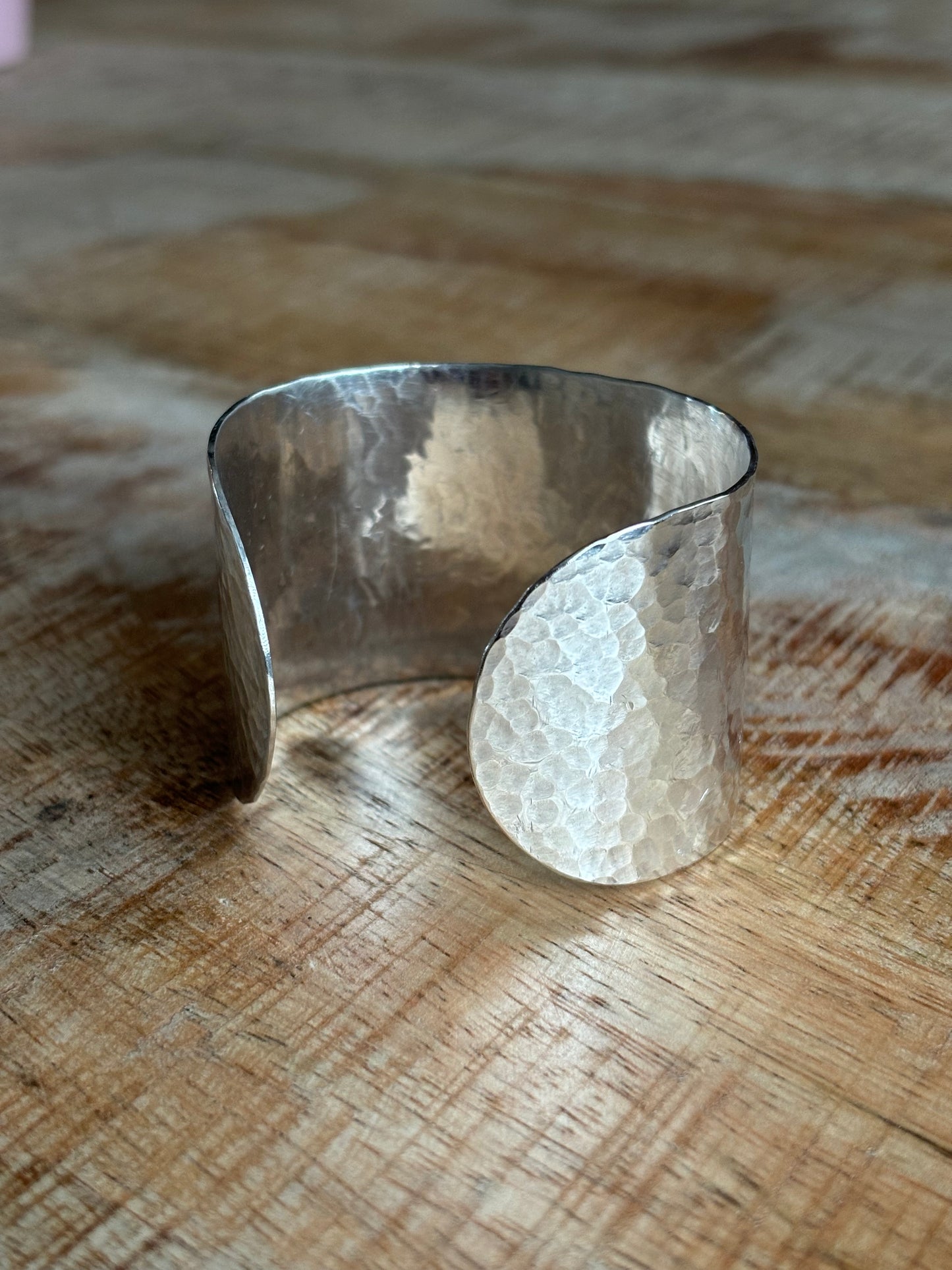 Sterling Silver Hammered Cuff Bangle