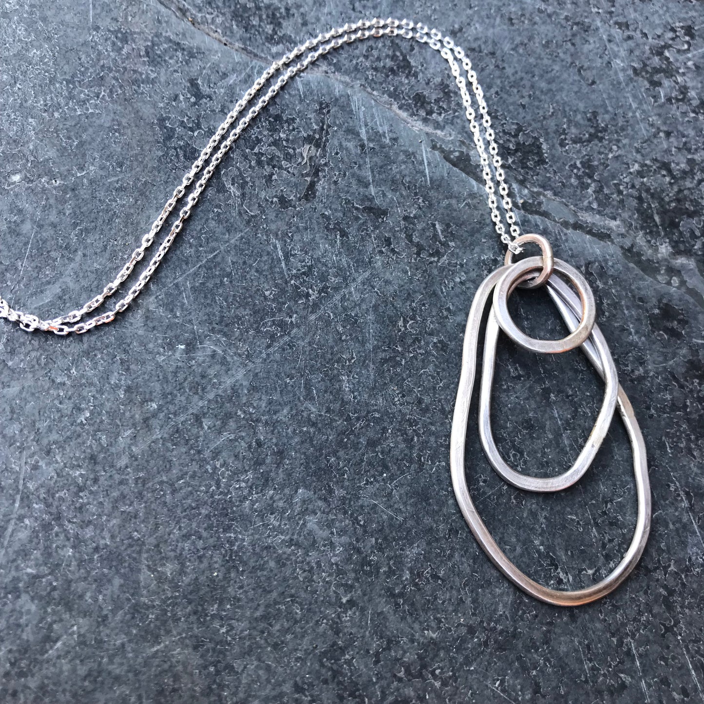 Sterling Silver 3 Irregular loops